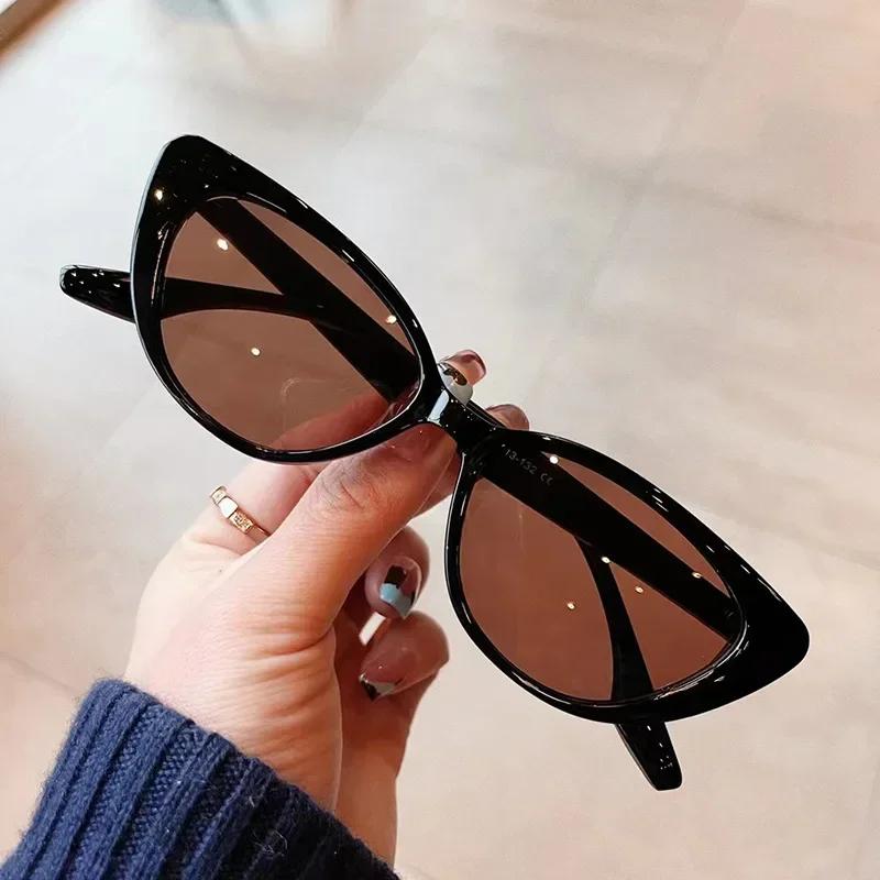 Vintage Small Frame Cat Eye Sunglasses Women for Men Popular Sun Glasses Punk Luxury Brand Designer Retro Sexy Pink Shades UV400