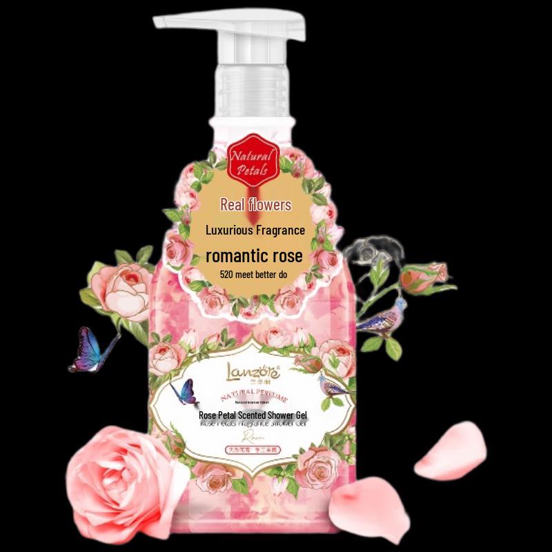 Lanzhuoli Rose Petal Fragrance Shower Gel 520ml