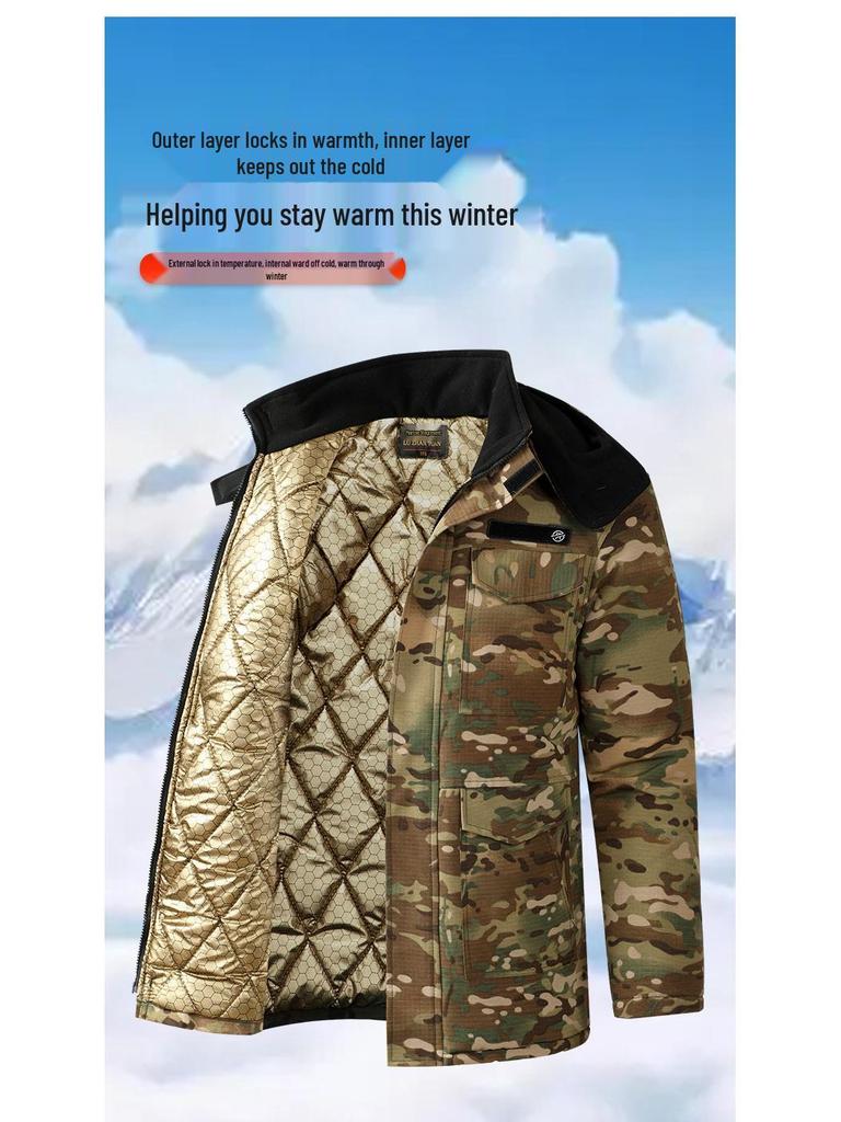 Graphene Insulated Camo Jacket: Unisex, Waterproof, Warm Cotton, Windproof, For Cold Weather & Workwear