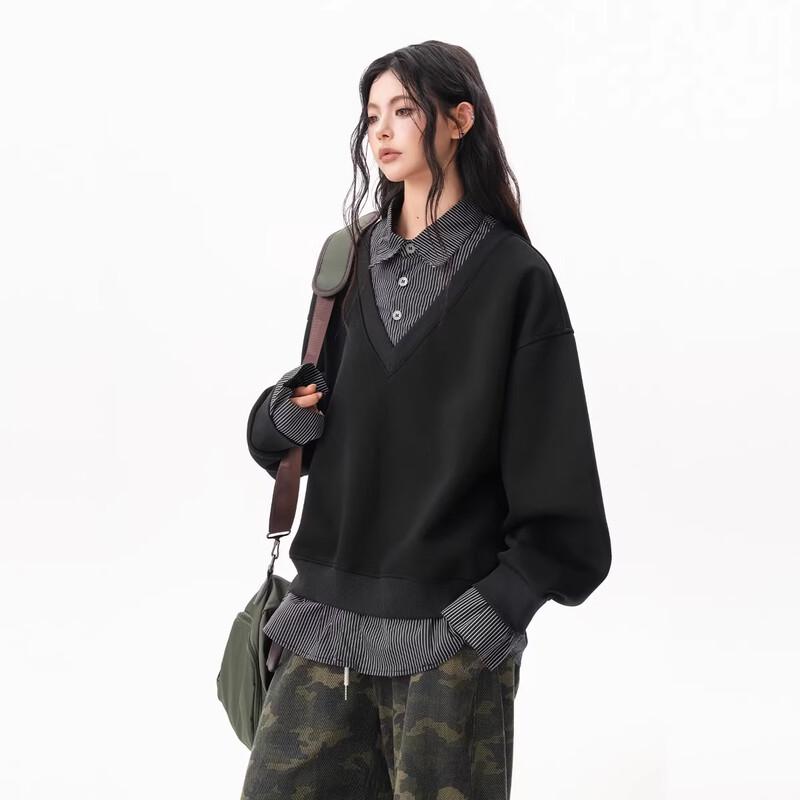 BWKA Faux Two-Piece Polo Sweatshirt 2XL