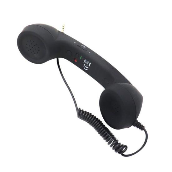 Retro Phone Handset with 3.5MM Socket Type-C Cellphone Smartphone Handheld Receiver Universal Vintage Old