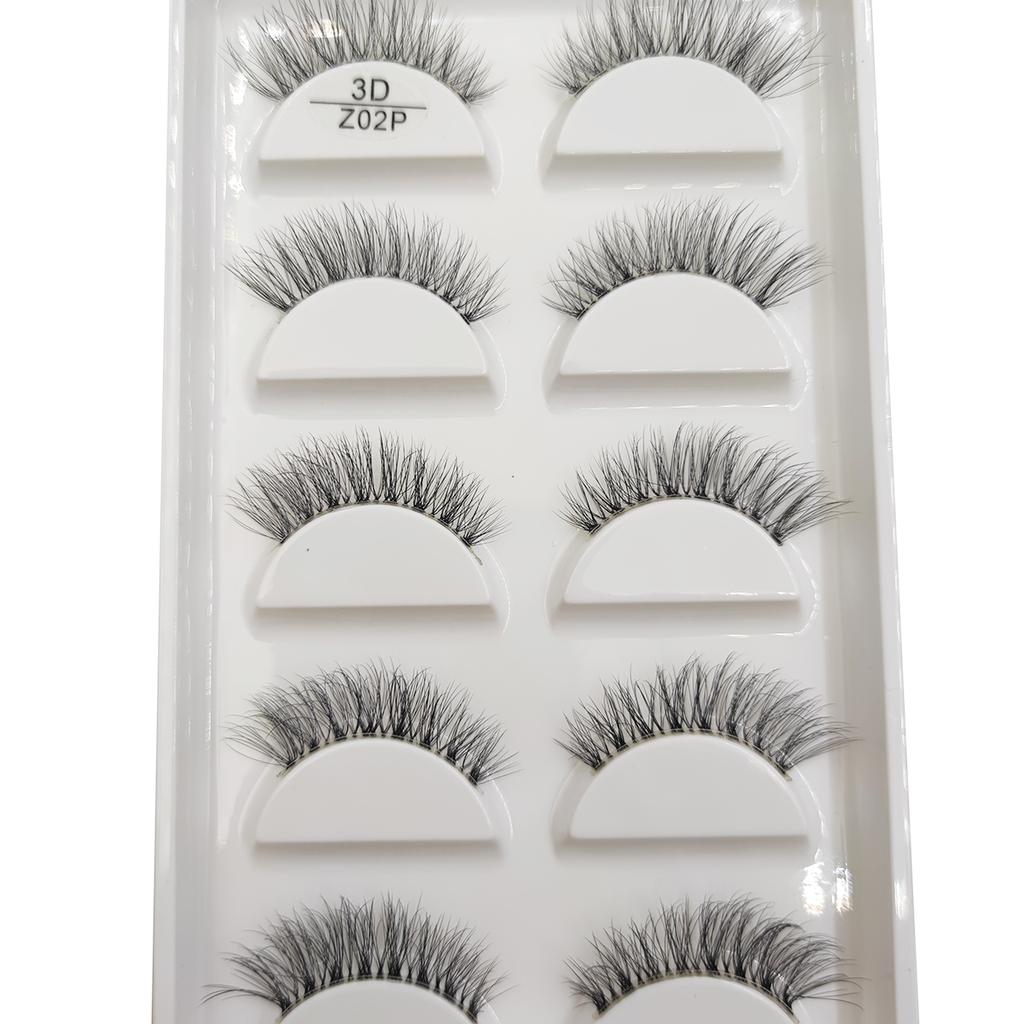 5 Pairs Transparent 3D Mink Eyelashes Natural Clear False Eye Lashes Soft Invisible Eyelash Wispy Makeup Faux Cils H13 X08
