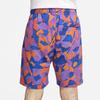 Nike Club Fleece Ripped Print Straight Leg Drawstring Shorts Men Shorts Purple DX0804-551