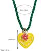 Trendy Hip-Hop Style Colorful Necklace for Women Simple Heart Insect Cherry Blossom Sunflower Necklace Set