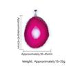 Natural Stones Agate Crystal Pendant Gold Plated Gemstone Druzy Necklace Pendants for Women Fashion Jewelry