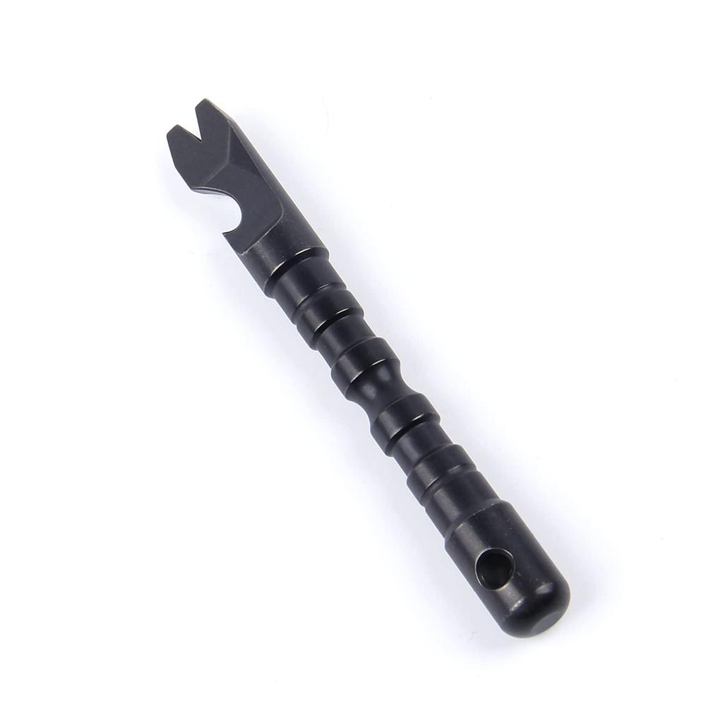 Hamans Titanlegierung EDC Brecheisen mit Flaschenöffner Schraubendreherfunktion Multiwerkzeug (Schwarz)