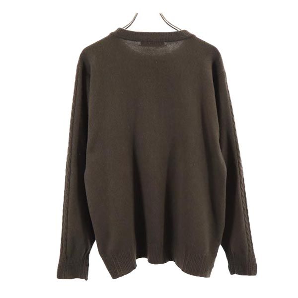 Lanvin Long Sleeve Cashmere Sweater Brown Knit Men's Used