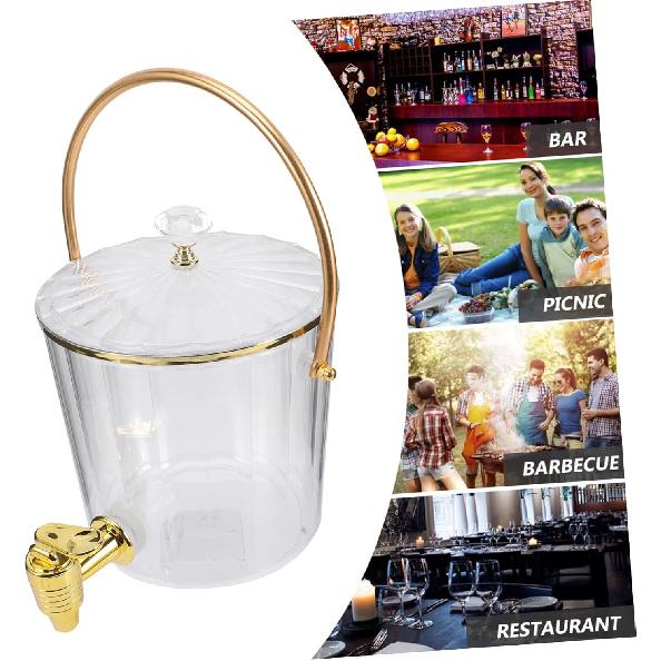 Ciieeo Drink Dispenser with Faucet Portable Beverage Container for Parties Juice Dispenser with Lid for Home and Outdoor Events Easy to Use and
