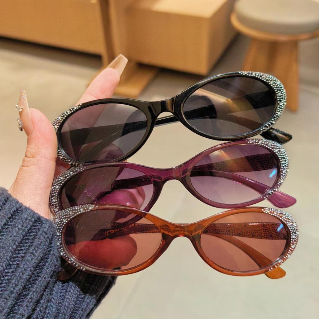 Women's Rhinestone Cat Eye Sunglasses - Light Luxury UV Protection, High-End Fashion