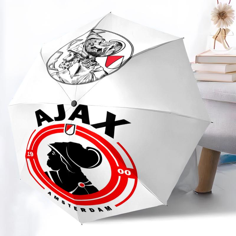 Printed AFC Ajax Printed Folding Umbrella,Outdoor,Leisure,And Travel Umbrella,Durable Umbrella Fabric,Birthday And Holiday Gift