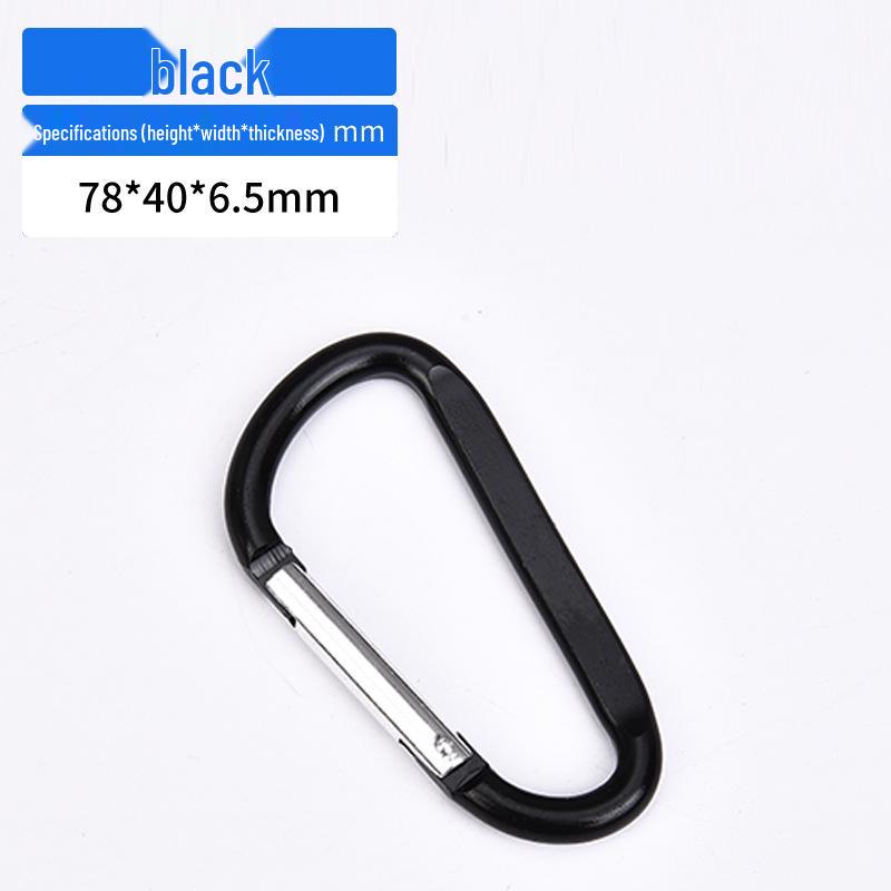 D-förmiger Aluminiumlegierungs-Karabiner-Schlüsselanhänger - Schnellverschluss, Größe 8, Herzförmig, Camping-Sicherheitsverschluss