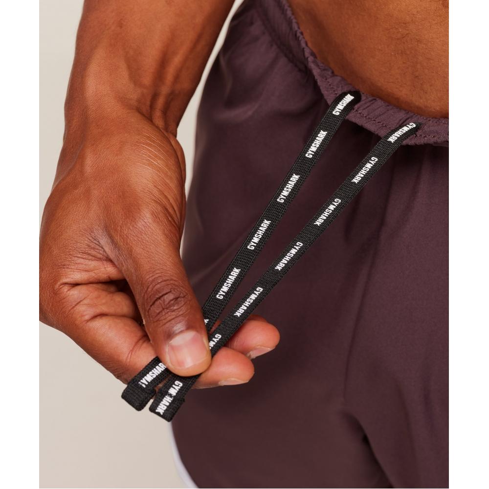 Gymshark Arrival Block 6  Shorts Cherry Purple A3b9y Pcds