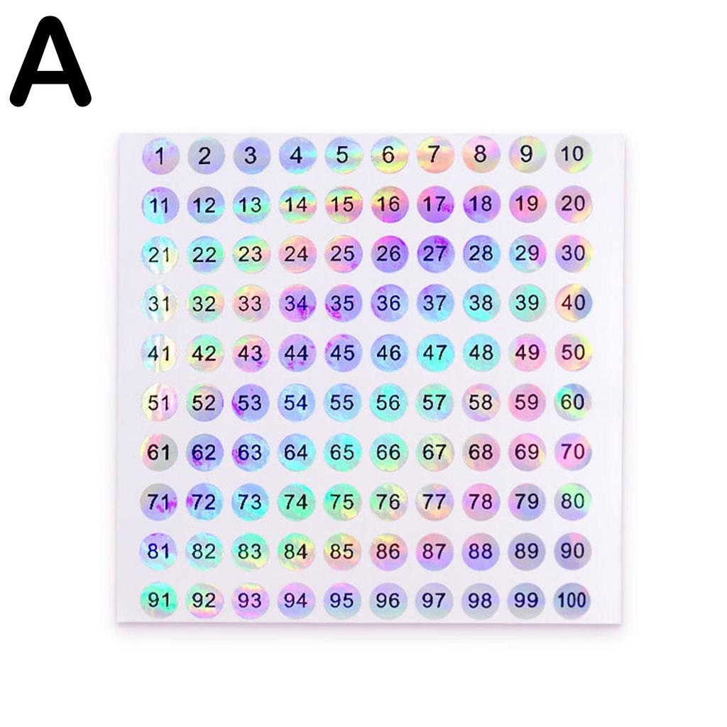 1-500 Laser Number Sticker Label For Nail Polish Color Stickers Tools Numbers Manicure Tips DIY T6I4