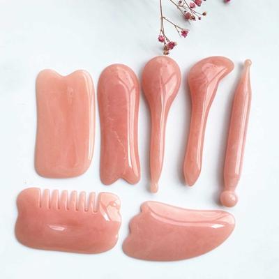 7Pcs/Set Face Scraper Eco-friendly Prevent Wrinkle Resin Massager Guasha Board Set para casa