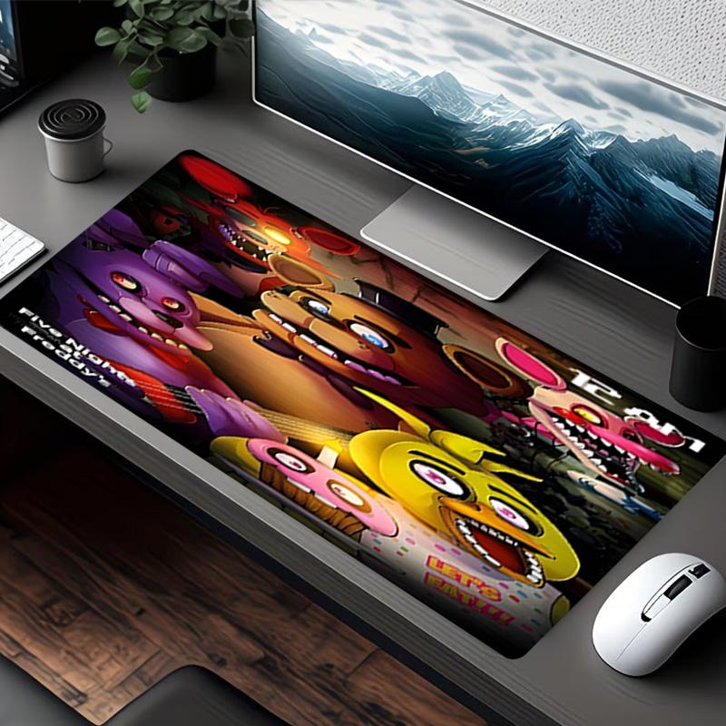 Five Nights at Freddy's Baskılı Mouse Pad, Klavye Pad'i Laptop PC Matı için Ofis Ev Kullanımı, Masa Dekorasyonu, Oyuncular İçin Mükemmel Doğum Günü Hediyesi
