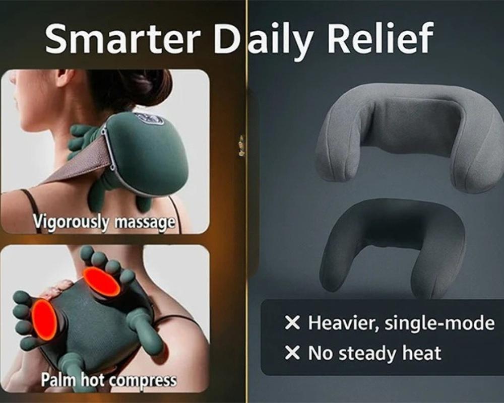 Bionischer Nacken-Schulter-Massager N7 Knetmassage-Schal 3-stufige Modi Nacken-Halswirbel-Taille Bein Körpermuskeln Massagekissen