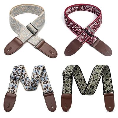 Leather Guitar Strap Acoustic Bass Strap  Bass Acoustic Electric Guitar Ukulele Instruments