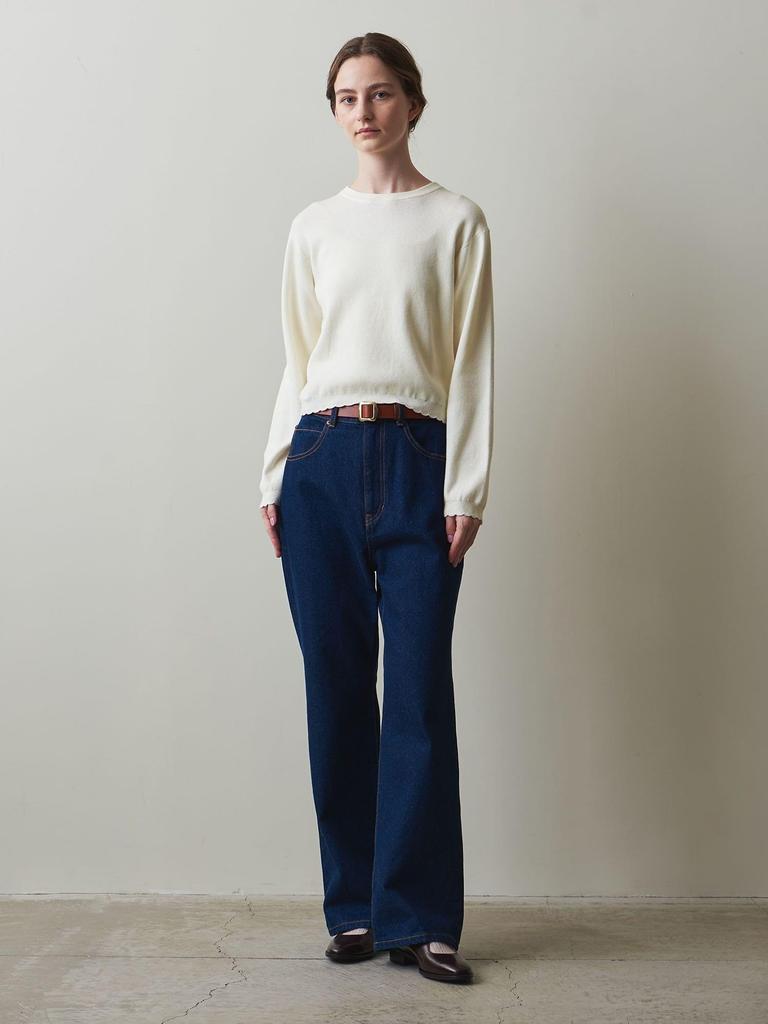 Beauty Youth United Arrows Steven Alan Cotton Cashmere Long Sleeve Knit 82131990460 0300 OFF FREE & WHITE(03)