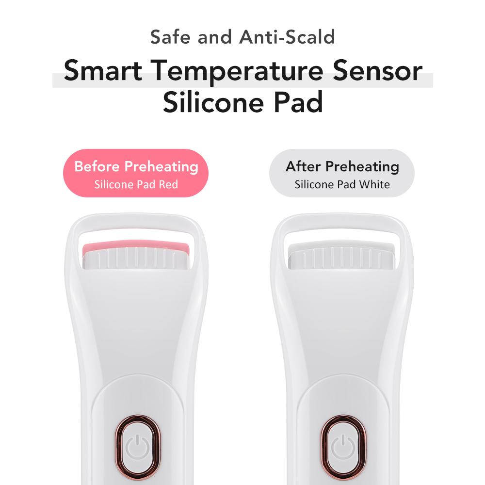 Electric Eyelash Curler Digital Display Heated Temperature Control Long-Lasting Curl Rechargeable Portable Lash Curling Wand