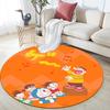 Doraemon Round Area Rug,Carpet Rug for Living Room Bedroom Sofa Playroom Decor,Non-slip Floor Mat