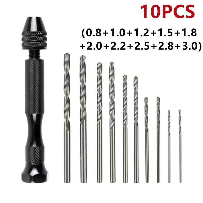 

Three-jaw 0.3-3mm Hand Twist Drill Hand Drill Tool Hand Twist Drill Woodworking DIY Mini Manual Punching And Reaming Drilling Rig Tool