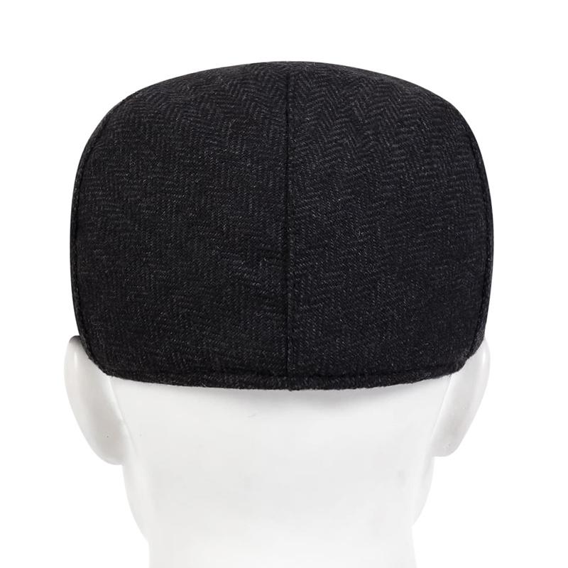 Character Grid Style Beret Hats Fashion Outdoor Windproof Cold Hat Men's and Women's Universal Cap Cotton Warm Caps