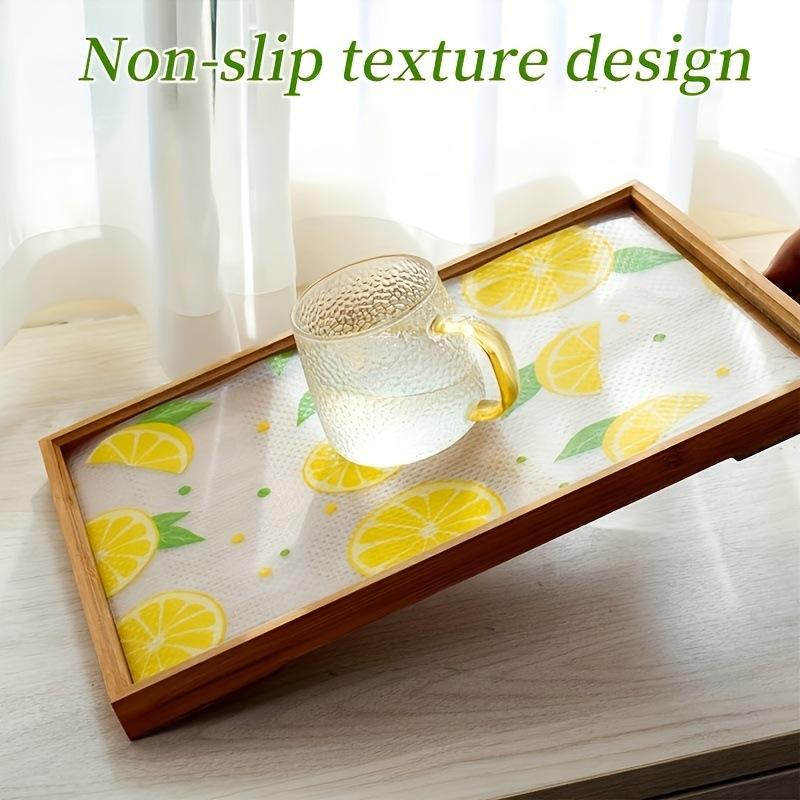 4PCS No Residue Refrigerator Pad Waterproof Anti-oil Cuttable Washable Kitchen Placemat for Shelf Drawer Liner