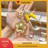 Zhou Family 999 Pure Gold Keychain Pendant - Elegant Gift for Girlfriend