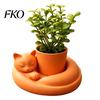 Indoor Desktop Decor Pot 3D Printed Succulents Planter, Creative Mini Flower with Artistic Sculptural Design, Holder Small Desk for Office Bedroom