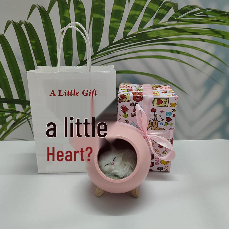 Kreatives Katze Atmosphäre Nachtlicht - USB Wiederaufladbar, Kinder Touch Nachttischlampe