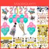 Vibrant Happy New Year's Eve 2022 Party Decorations Gold Balloons Banner Set