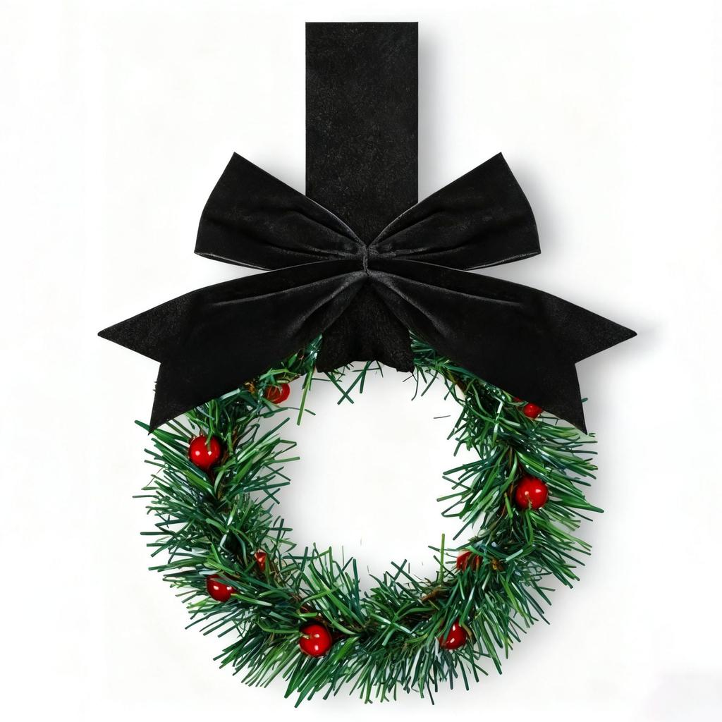 Weihnachts-Mini-Kranz Schrank Fenster Hängende Dekorationen mit Roter Schleife und Früchten für Partydekoration Kranz Türdekoration