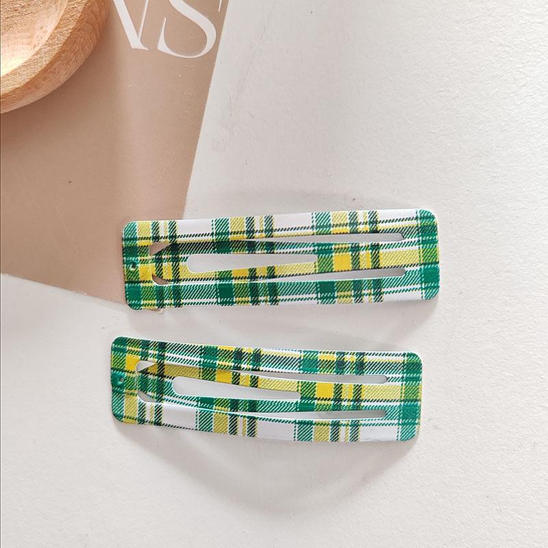 

2 шт. Модные клетчатые заколки для волос в стиле JK, для колледжа, для женщин, девочек, детский подарок, аксессуары для волос, украшение для вечеринки, праздника