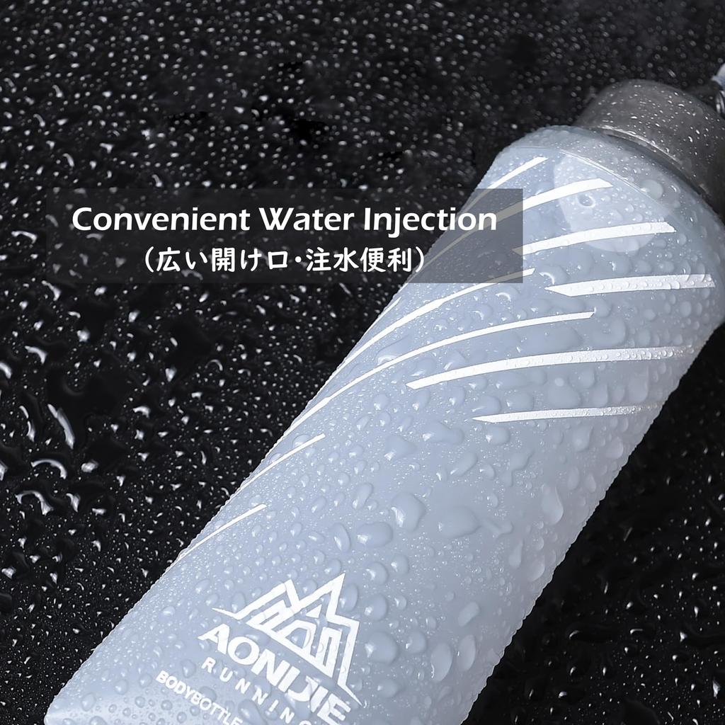 TRIWONDER TPU Foldable Water Sports Bottle for and Soft Hydration Bottle 420ml Bottle, Running, Marathons, Cycling, Hiking, (Gray, - 2-Pack)