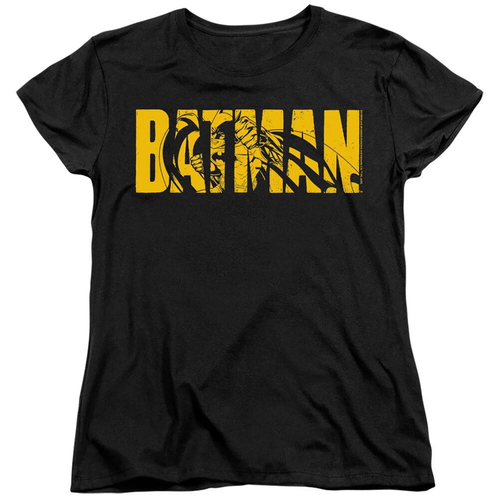 The Batman  Text On Black  Women s T-Shirt S