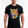 Cheetah Tshirt Summer Casual Cotton Tee Oversized Streetwear Tops Vintage Graphic Print Loose Fit Short Sleeve 100 Cotton