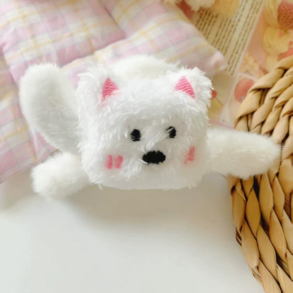Cartoon cute puppy plush grab clip female disc hair back head hairpin large shark clip headdress