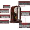 Mechanical Desk Clock Vintage Table Clocks Solid Wood Desktop Decoration Clock Upper Chord Spring Time Reporting Pendulum Clocks