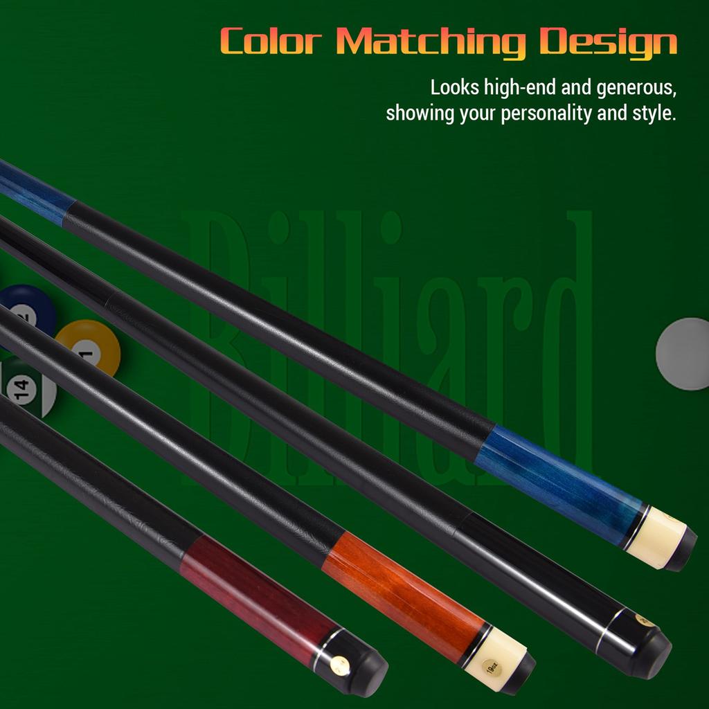 Pool Sticks for Adults 1.50m 59in High End Pool Cue Maple Double Section Billiard Design 13MM Big Head PU Leather Grip