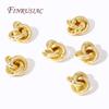 18K Gold Plated Metal Bead Separators For Bracelets,Weave Pattern Beads,Spacer Beads For Jewelry Making DIY Accessories