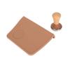 2Pcs Coffee Tamp Mat Integrated Silicone Coffee 90 Degree Corner Tampering Mat with Tamper Brown