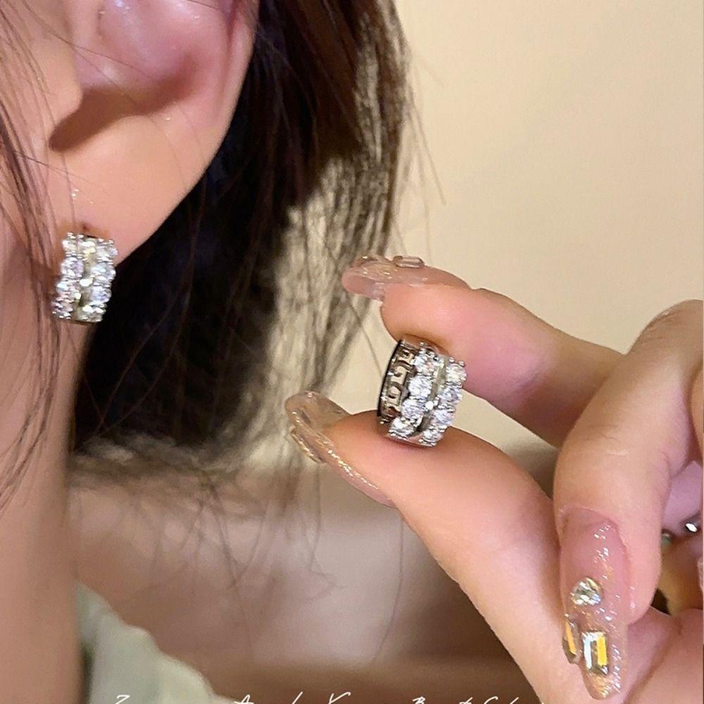 

Серебряные серьги-гвоздики, металлические украшения для ушей, изысканные серьги-кольца для вечеринки серебряный