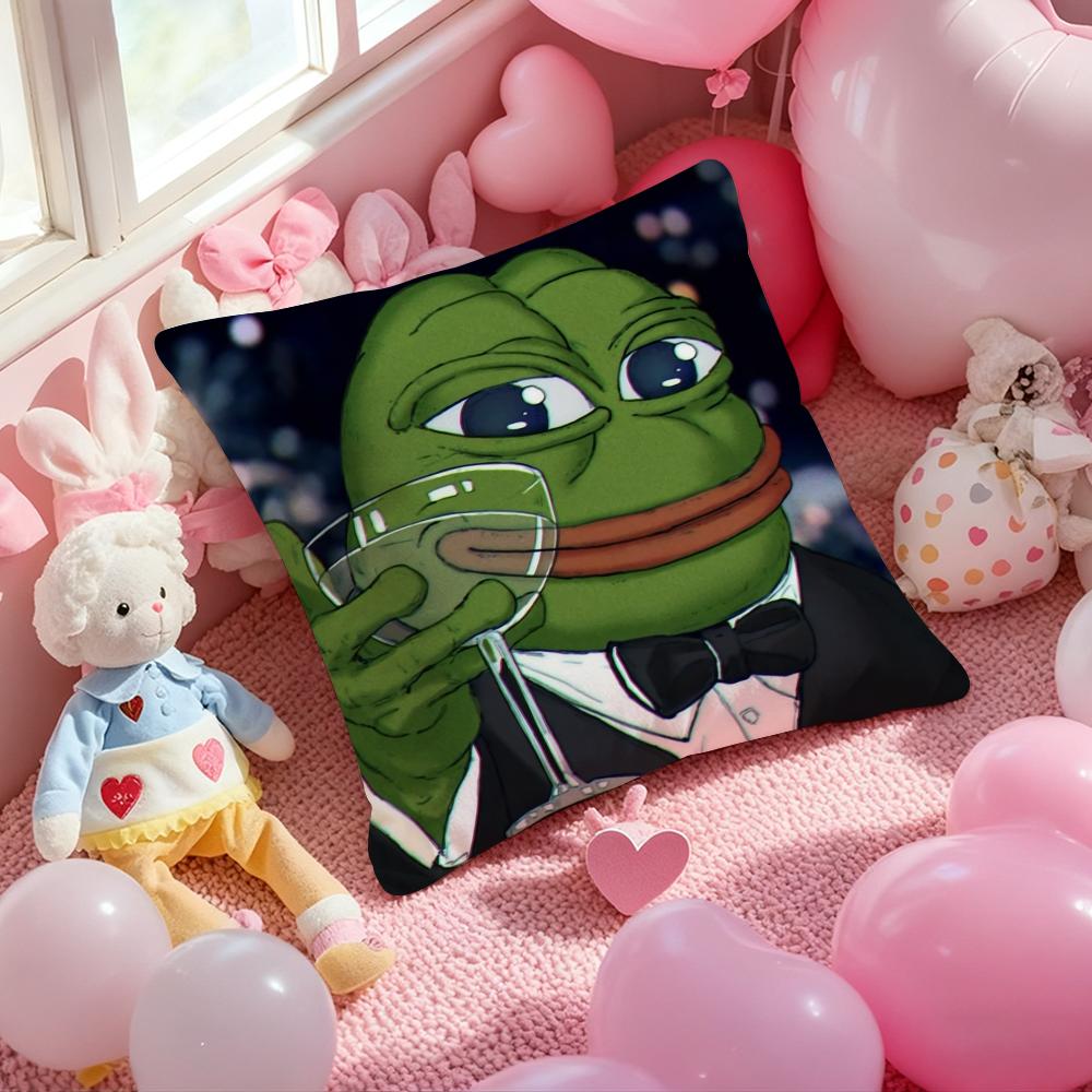 Sad Frog Pepe Cushion Cover Pattern Printed Pillowcase for Living Room Sofa Cushion Cover & Bedroom Decor