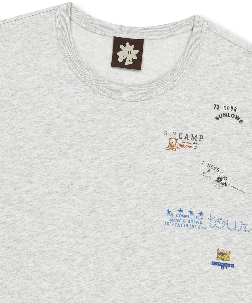 Sun Love Collage Tee Heather Gray