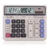 Deli 12-Digit Large Screen Dual Power Desktop Calculator