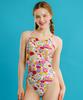 Tieseunain Sugar Pop One-Piece Crossline Bag Peach Swimwear