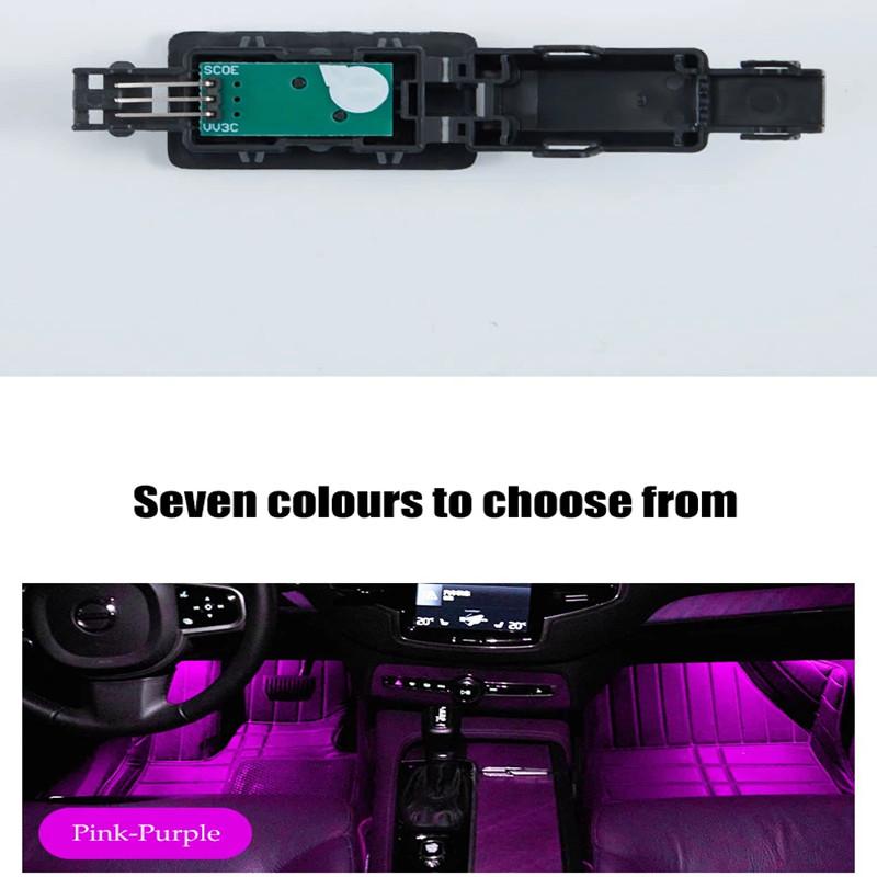 For Volvo XC40 2018-UP LED CANBUS Footwell Lights Indoor Light Glove Box Trunk Light Door Atmosphere Lamp Upgrade Accessories