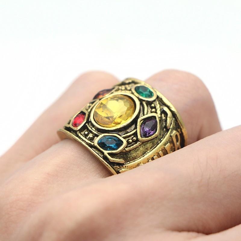 Marvel Avengers Infinity War Thanos Gauntlet Power Ring Jewelry Ornament Cosplay