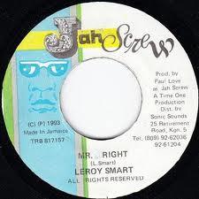 7inch Record LEROY SMART - Mr. Right TRB817157 Jah Screw 1993 Jamaica Reggae, Ska & Dub Used