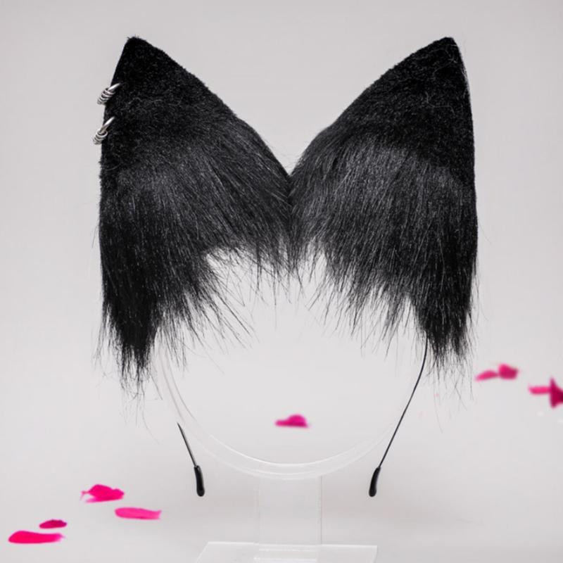 Adult Children Cartoon Fox Ears Shaped Headband Plush Hair Hoop Live Broadcast Rave Christmas Cosplay Party Headpieces